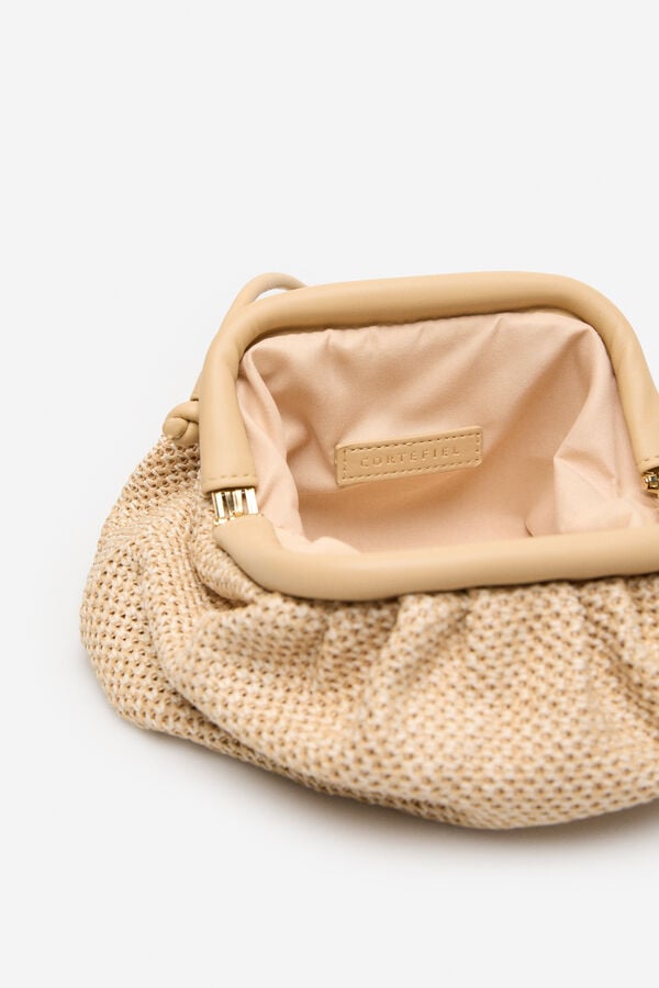 Cortefiel Bolso bandolera trenzado Beige