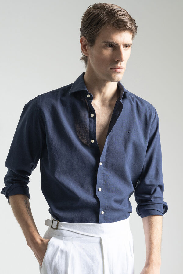 PuroEGO Camisa linho Azul