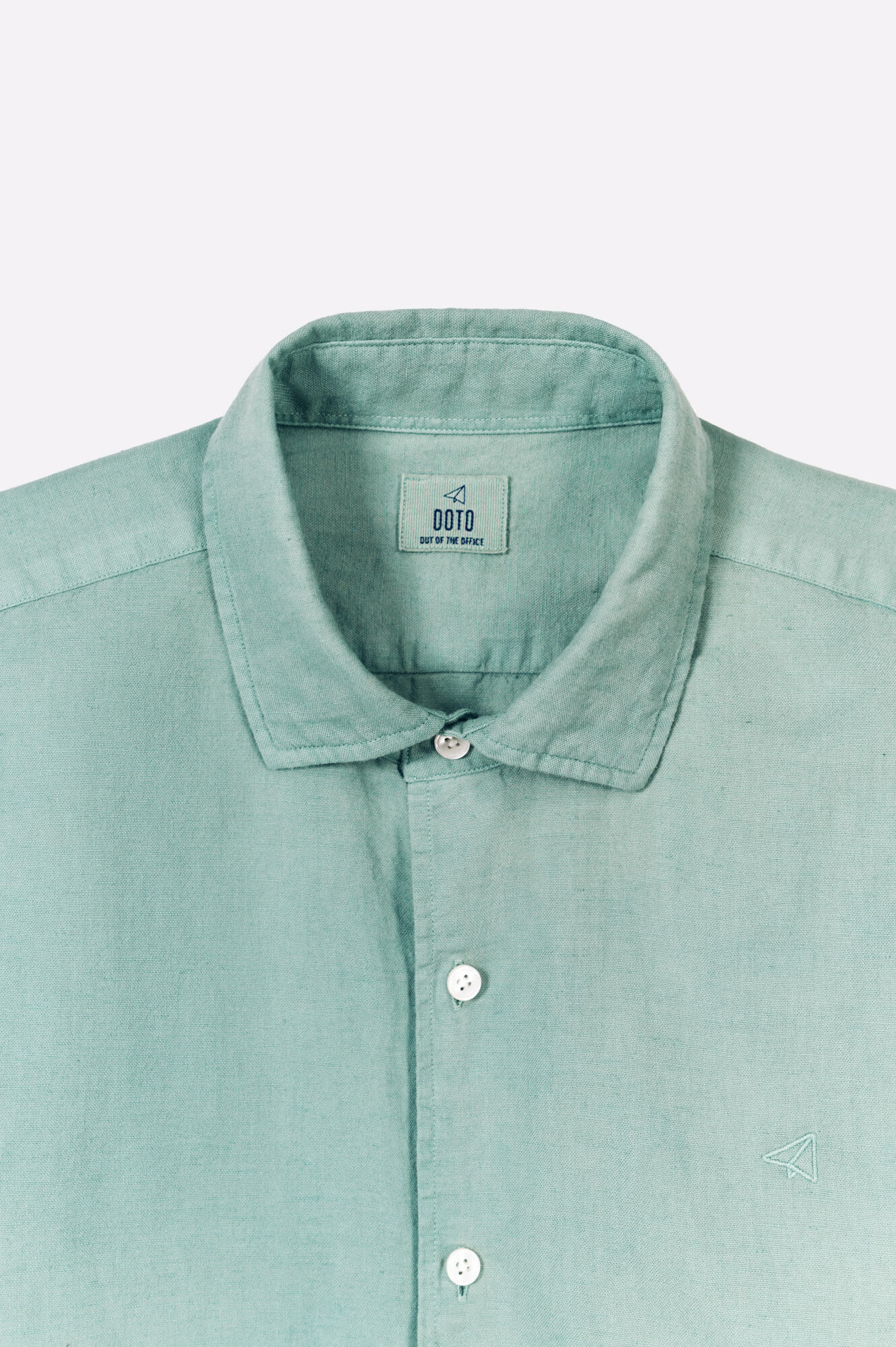 OOTO Camisa algod&atilde;o linho manga comprida