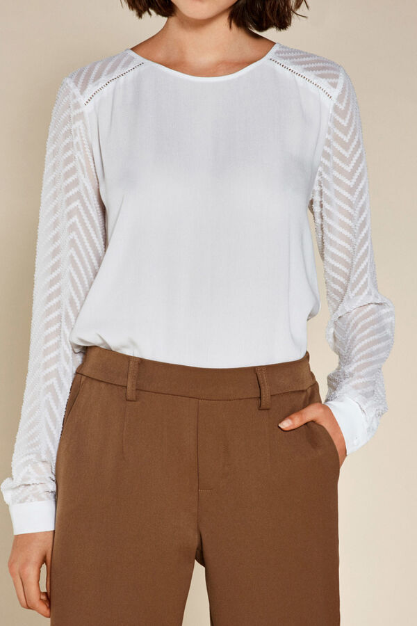 Object Blusa de manga fina Branco