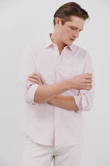 Cortefiel Camisa linho algod&atilde;o riscas Subiu