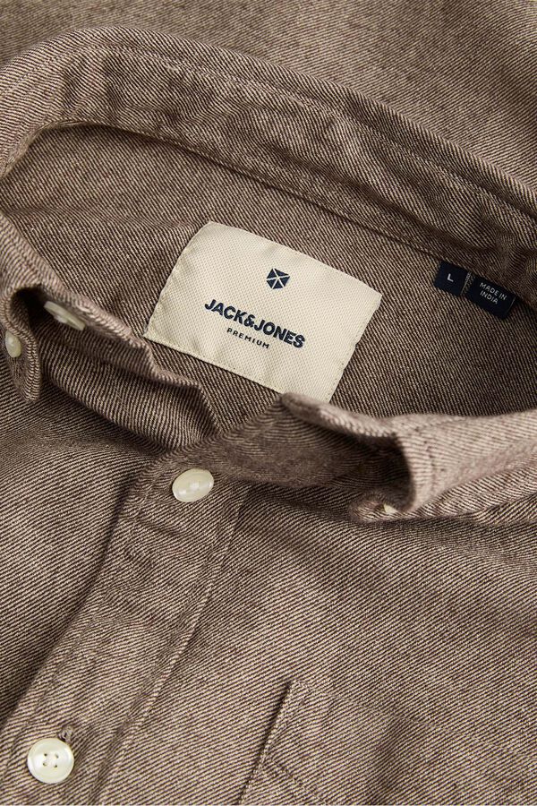 Jack & Jones Camisa cl&aacute;ssica Castanho