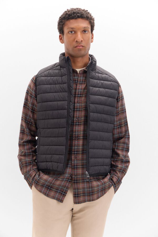 Cortefiel Colete ultraleve thermolite Preto