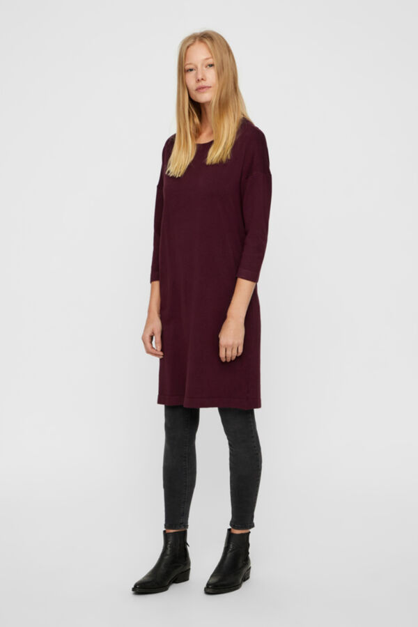 Vero Moda Vestido de punto midi Granate