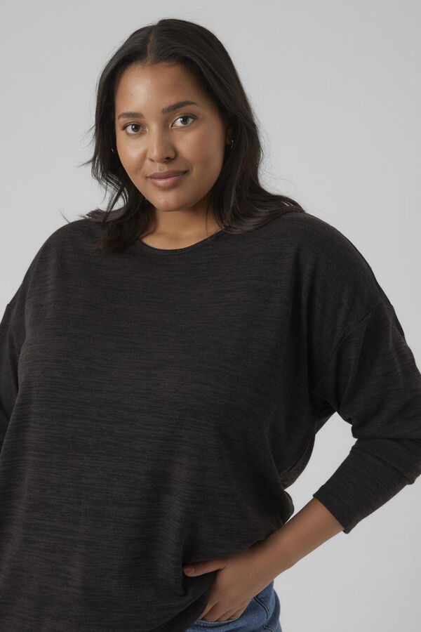 Vero Moda Curve Camiseta manga larga talla grande Negro