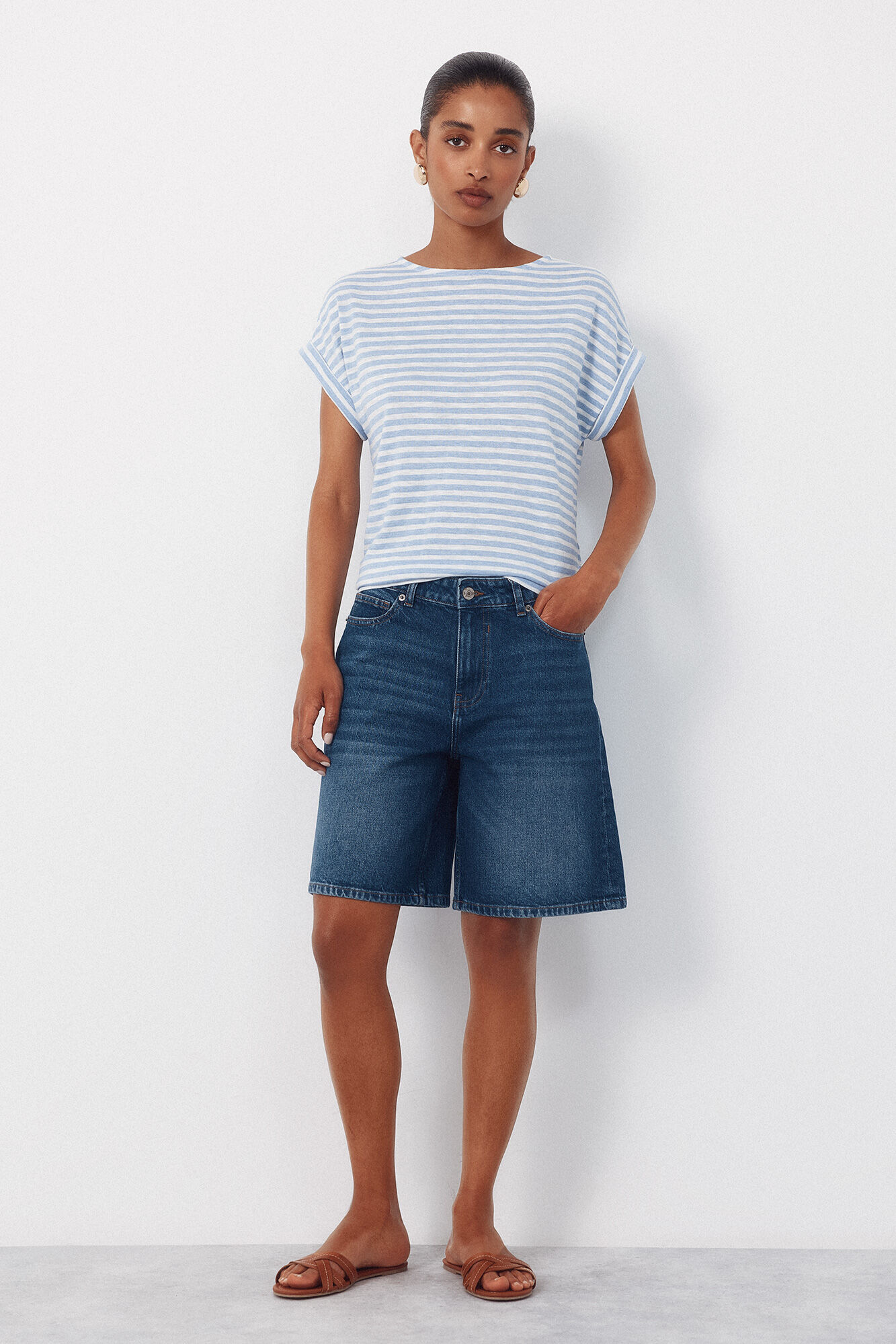 Cortefiel T-shirt riscas