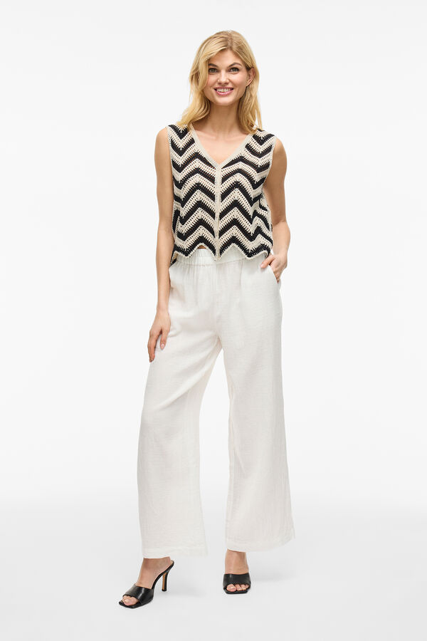 Vila Top de malha colete Cinzento