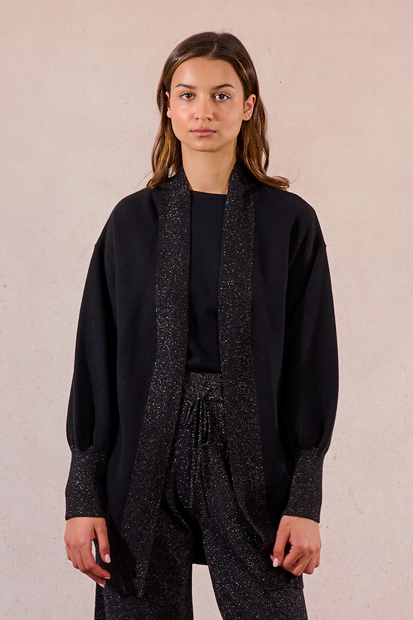 Molly Bracken C&aacute;rdigan de manga larga abullonada