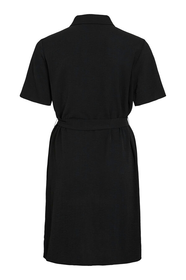Vila Vestido camisero corto Negro