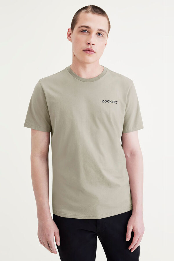 Dockers Camiseta logo slim fit Kaki