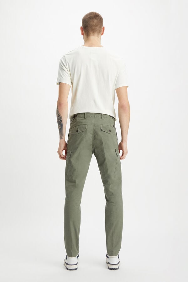 Dockers Pantal&oacute;n Cargo Slim Tapered Fit para hombre Kaki