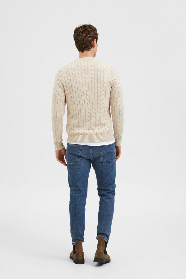 Selected Jersey estructura 100% algod&oacute;n org&aacute;nico Beige