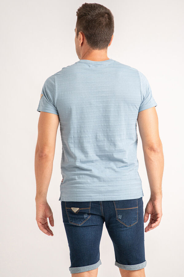 Privata T-shirt de manga curta 100% algod&atilde;o Azul