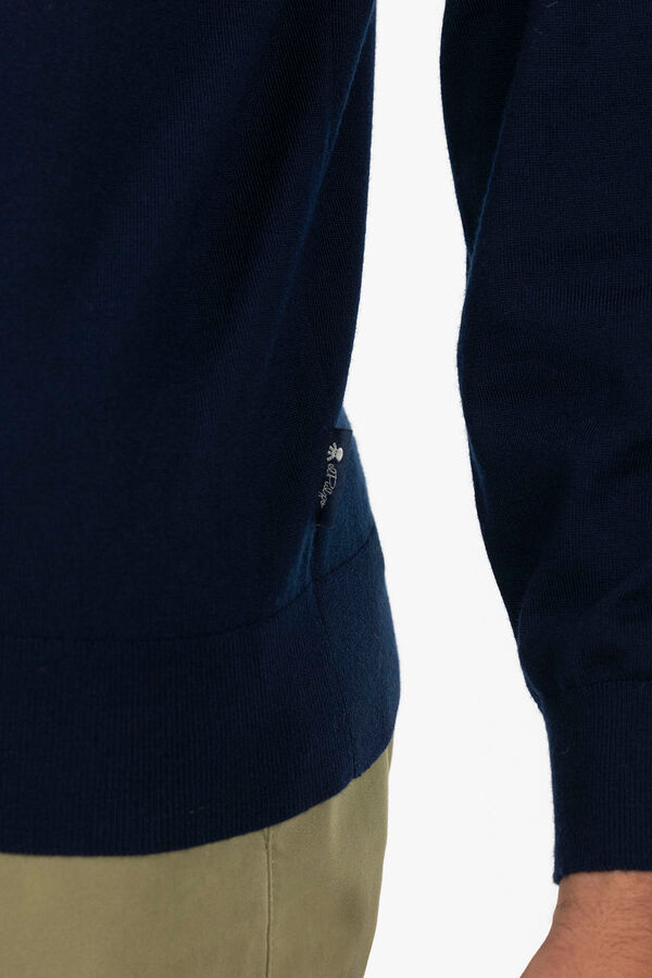 elPulpo Jersey merino cuello cisne Azul marino
