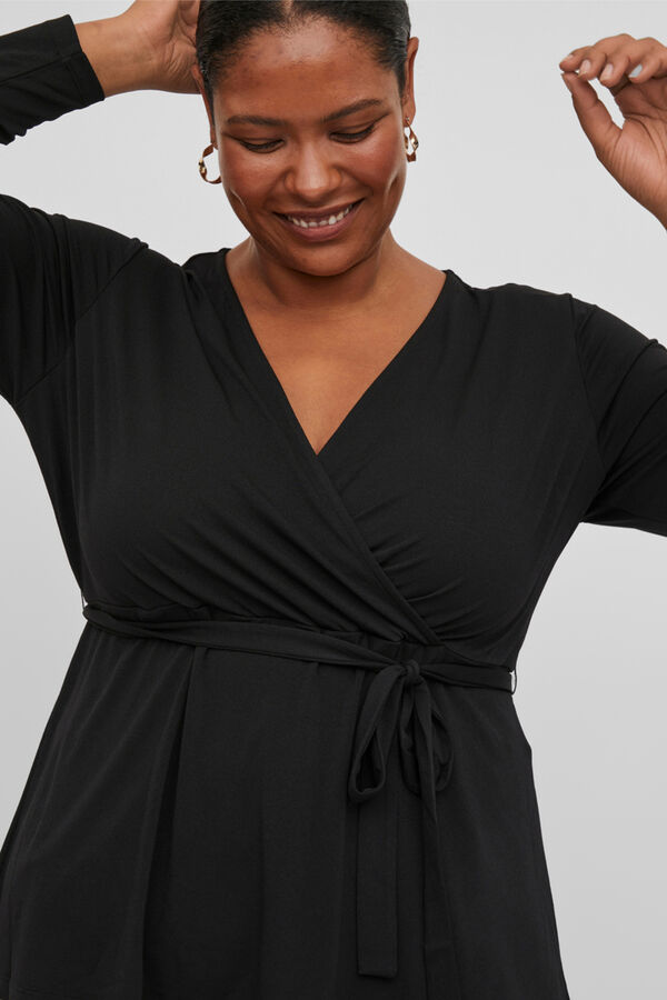 Evoked by Vila Vestido envolvente Negro