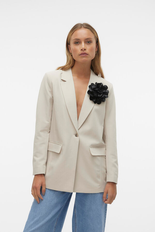 Vero Moda Blazer com detalhe de flor  Cinzento