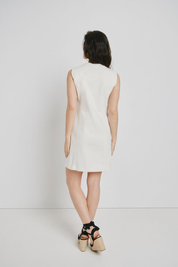 Vero Moda Vestido curto em denim Branco