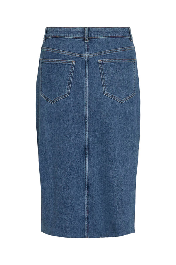 Vila Falda denim de algod&oacute;n Azul