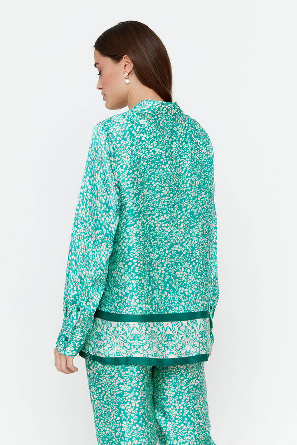 Vero Moda Blazer fluida estampada Turquesa