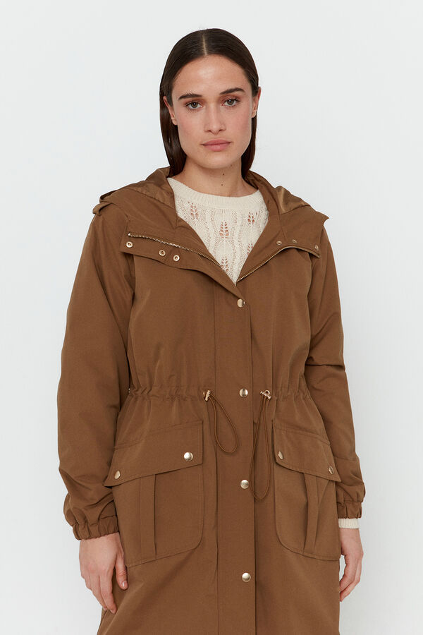 Vero Moda Chaqueta de mujer estilo parka Marr&oacute;n