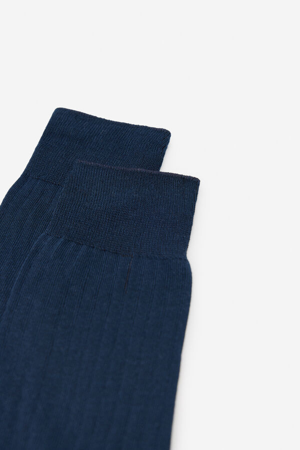 Cortefiel Pack calcetines algodón vestir Azul marino