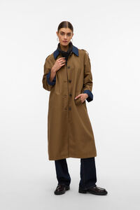 Vero Moda Gabardina larga bicolor