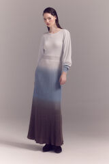 Slowlove Vestido lurex plisado Marfil