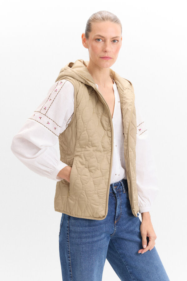 Cortefiel Colete ultrafino acolchoado Castanho