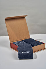 Cortefiel Caixa de 4 meias de algodão com logotipo Levis Azul