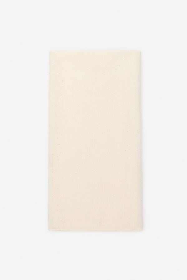 Cortefiel Len&ccedil;o liso e brilhante Ecru