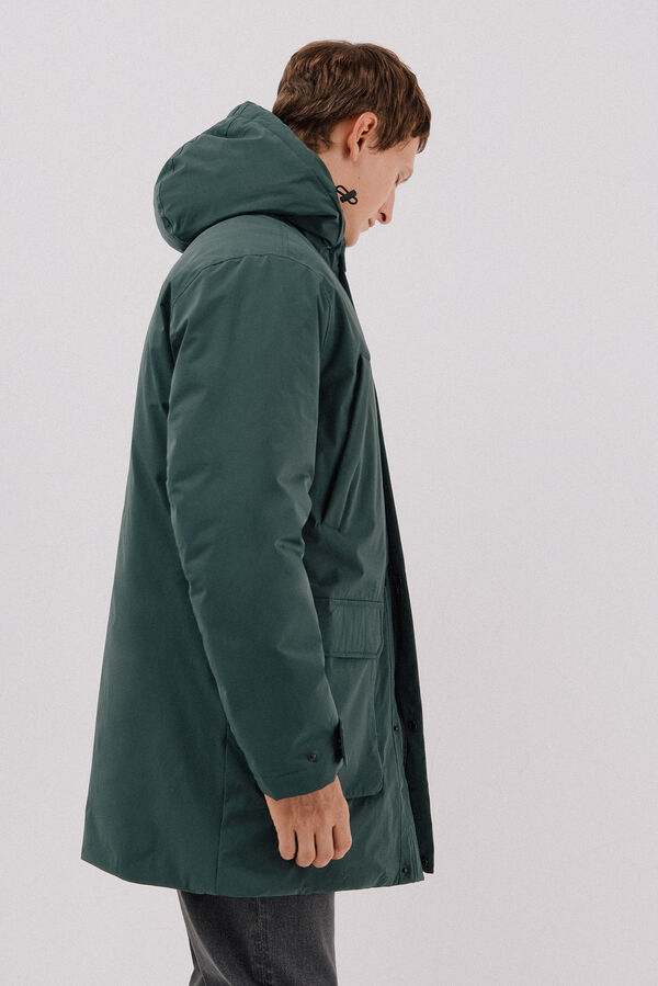 Cortefiel Parka 4 bolsillos Verde oscuro