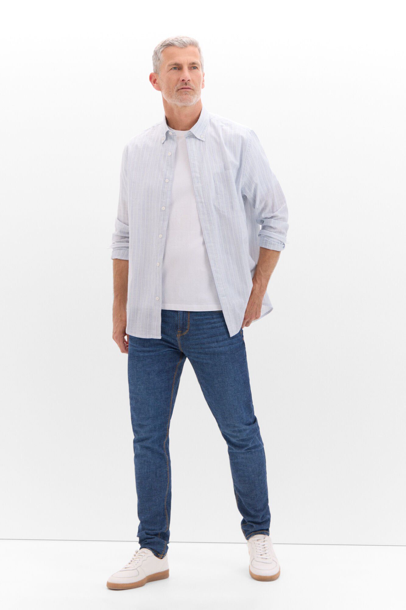 Cortefiel Camisa flam&eacute; rayas