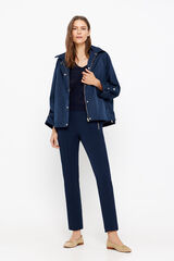 Cortefiel Pantal&oacute;n skinny cremalleras Azul marino