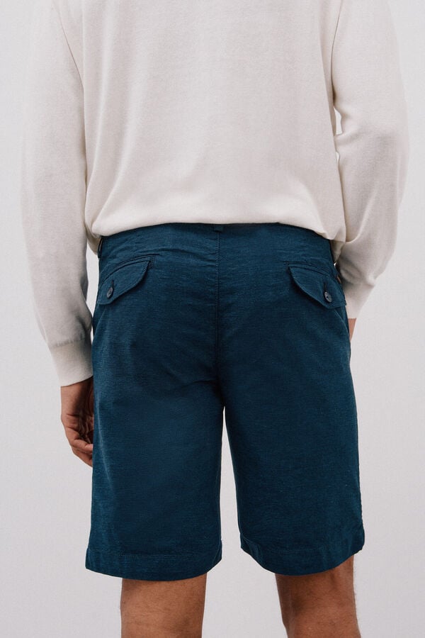 Cortefiel Bermudas Oxford cal&ccedil;as chino Azul