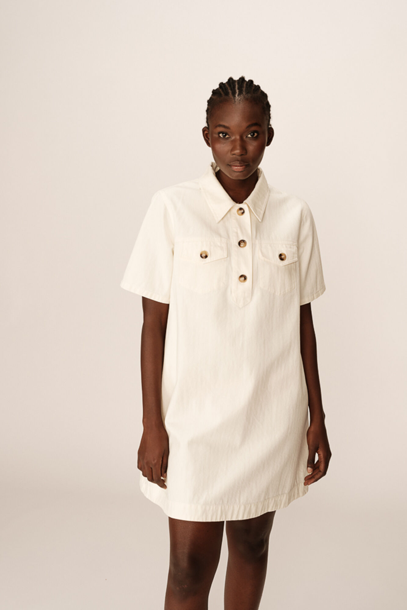 Grace & Mila Vestido corto de algod&oacute;n