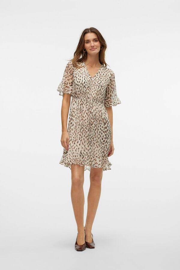 Vero Moda Vestido corto efecto gasa Gris