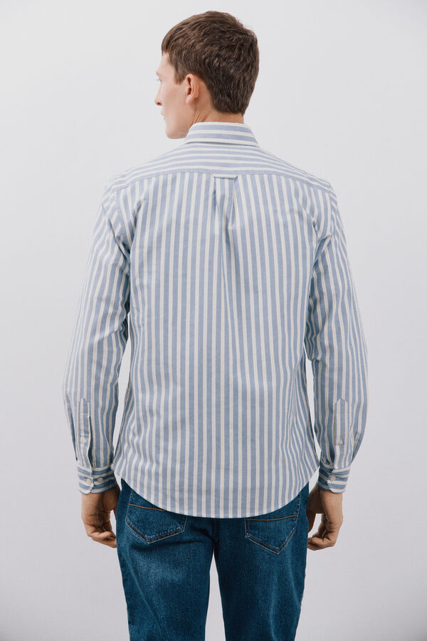 Cortefiel Camisa oxford rayas Azul marino