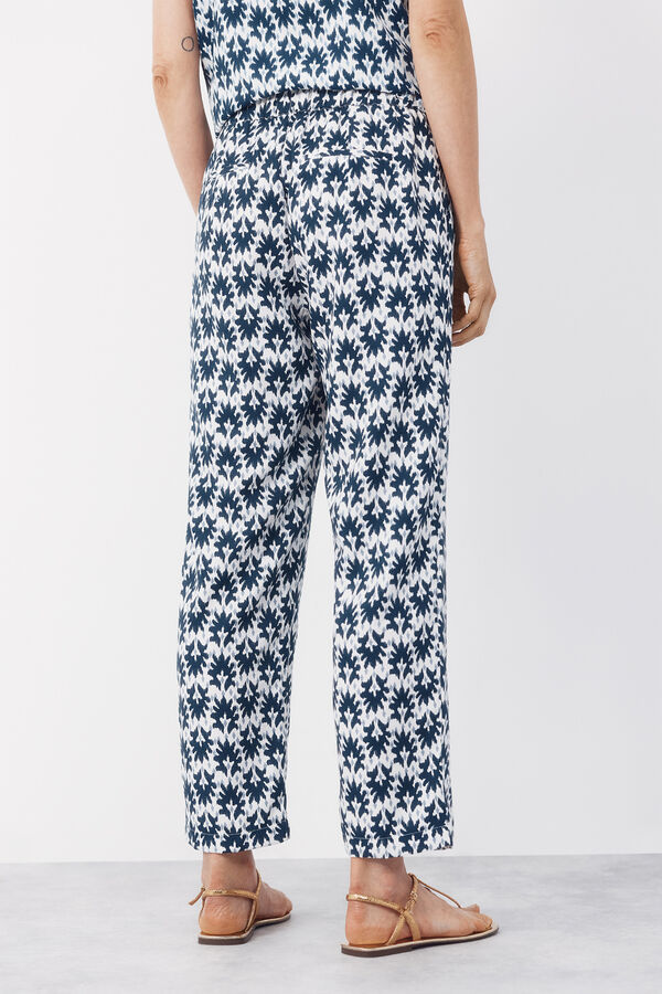 Cortefiel Cal&ccedil;as fluidas estampadas Azul