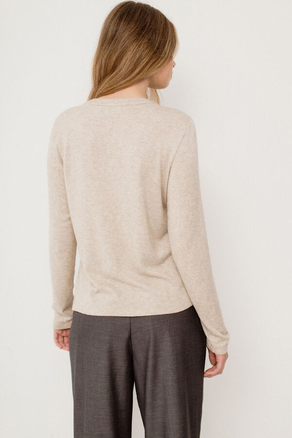 Vila C&aacute;rdigan de punto abotonado Marr&oacute;n