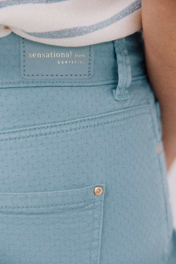 Cortefiel Jeans Sensacional Slim Jacquard Azul