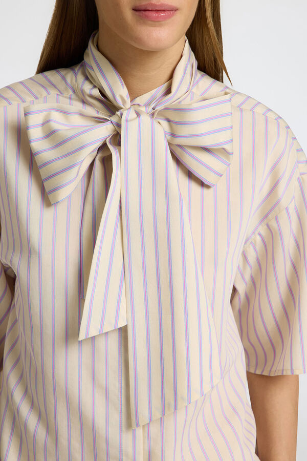 Selected Femme Camisa com la&ccedil;ada Cinzento
