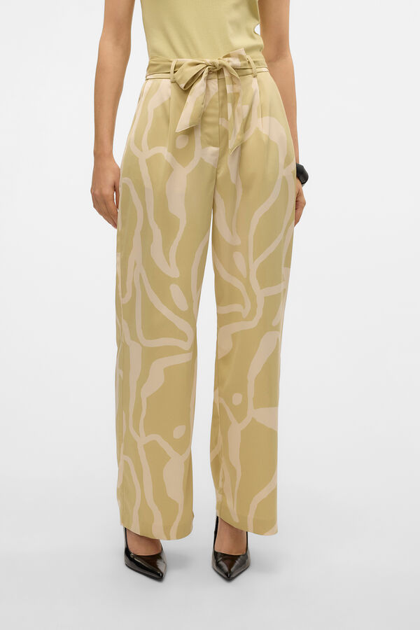 Vero Moda Calças compridas fluidas Verde