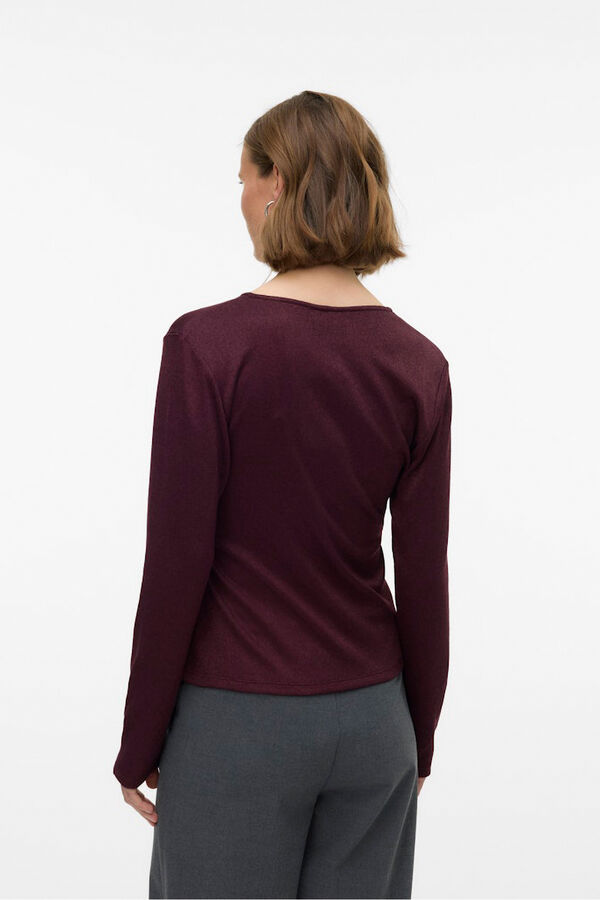 Vero Moda Top de punto detalle hebilla Morado