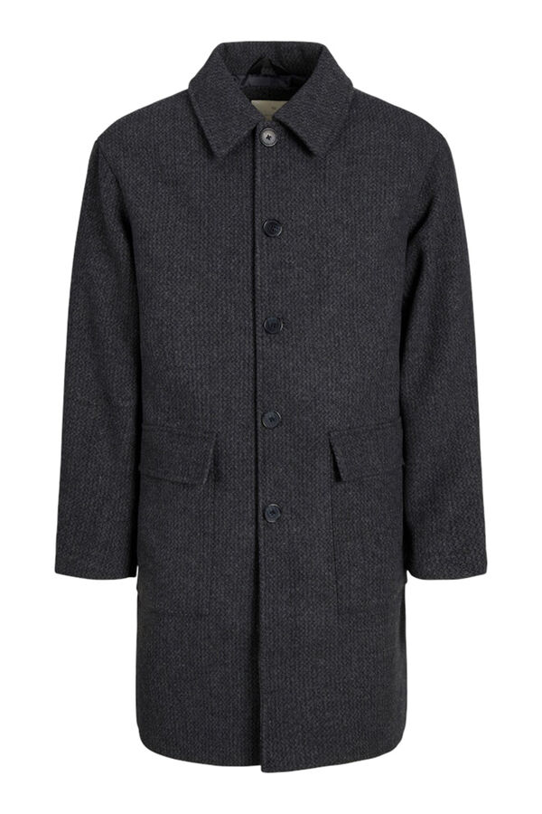 Jack & Jones Sobretudo com gola italiana Preto