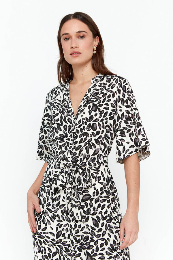 Vero Moda Vestido midi camisero Gris