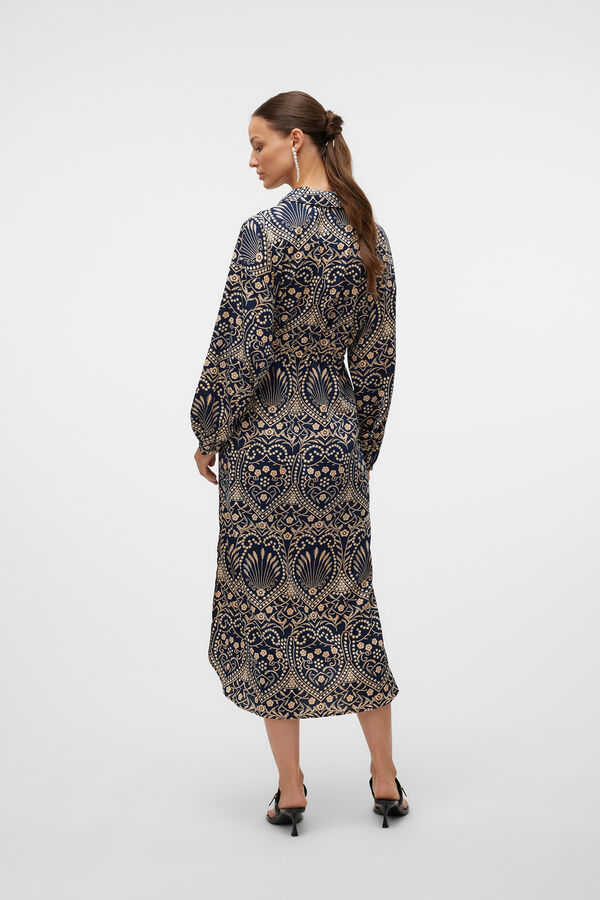 Vero Moda Vestido midi estampado Azul