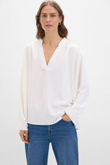 Cortefiel Blusa fluida blanca Branco