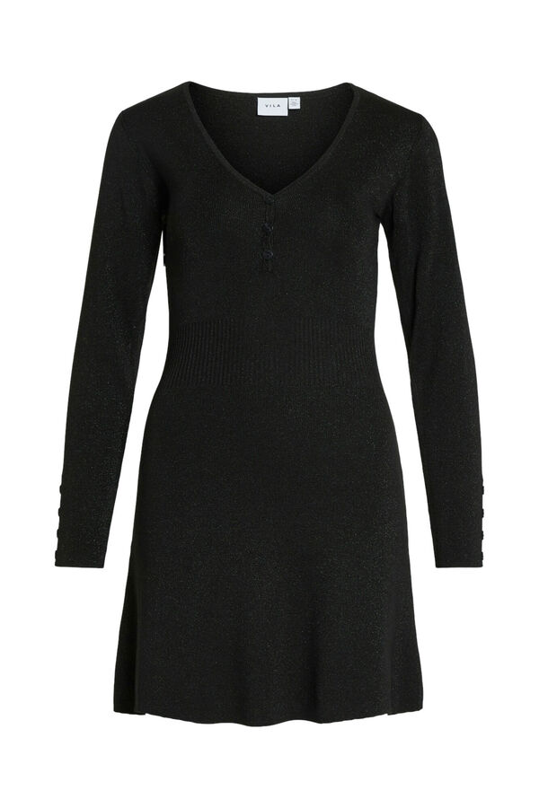 Vila Vestido curto de malha Preto