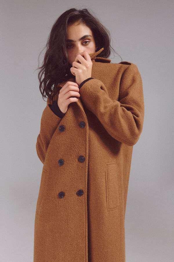 Slowlove Sobretudo comprido Tostado