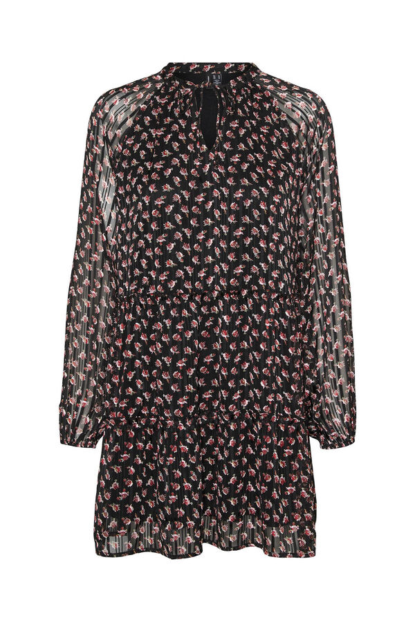 Vero Moda Vestido corto vaporoso de manga larga Negro